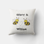 Coussin Honey Bees with Heart (Verso)