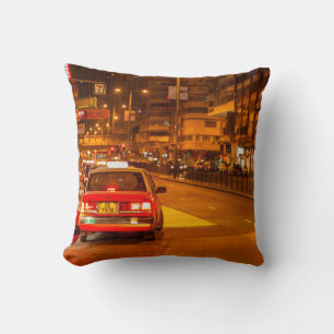 Coussin Hong Kong calme scène de voyage de nuit à Mong k