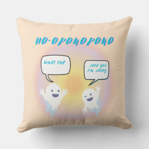 Coussin Ho'oponopono Fantômes Guérison et drôle à deux ton
