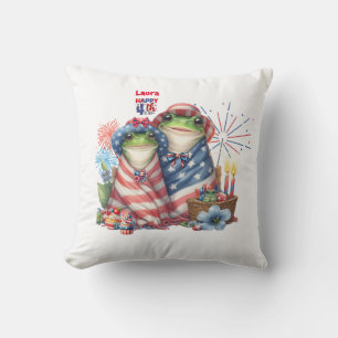 Coussin "Hoppy" 4 juillet Conception de grenouilles du Jou