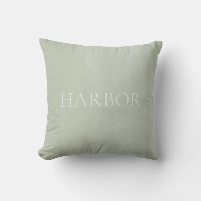 Coussin Horizon Aquarelle Sauge (Recto)