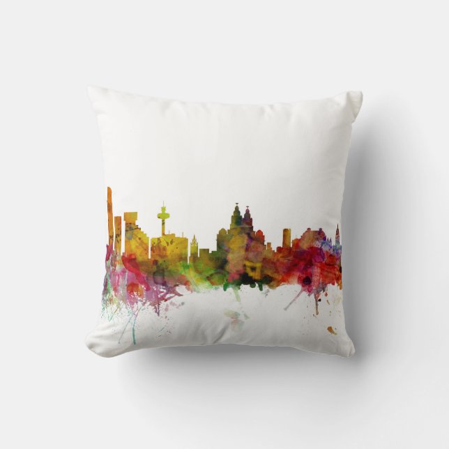 Coussin Horizon de Liverpool Angleterre (Recto)