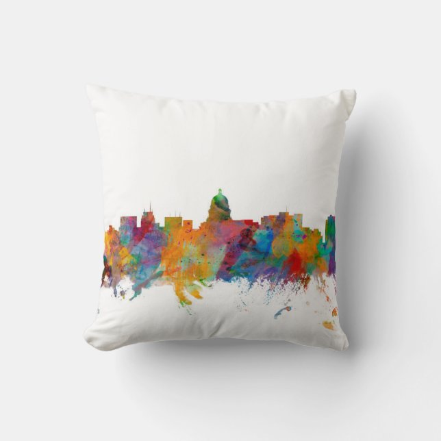 Coussin Horizon de Madison le Wisconsin (Recto)