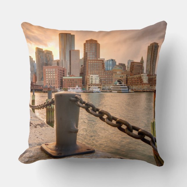Coussin Horizon de secteur financier de Boston (Recto)