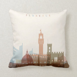 Coussin Horizon de ville de Florence, Italie  