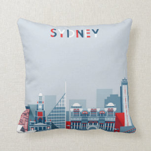 Coussin Horizon de ville de Sydney Australie