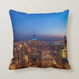 Coussin Horizon d'or de New York City