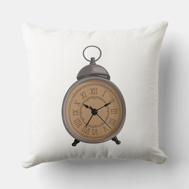 Coussin Horloge d'alarme Vintage (Verso)