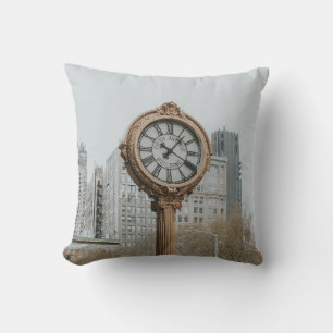 Coussin Horloge de rue Tiffany à New York