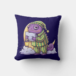 Coussin Horloge murale Caméléon endormi – Rêveuse et fanta