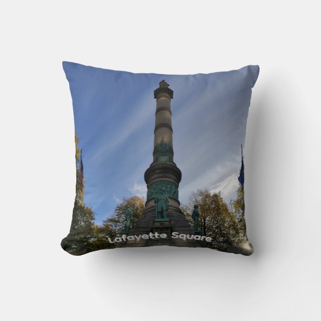 Coussin Horloge murale de Lafayette Square (Recto)