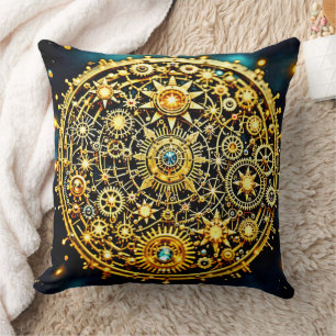 Coussin Horlogerie Céleste d'Art en Or