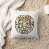 Coussin Horloges Temps Cécité Chat Horloges Temps Cécité C (Couverture)