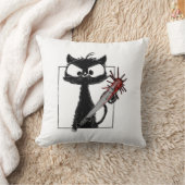 Coussin Horreur de baseball de chat noir Halloween (Couverture)