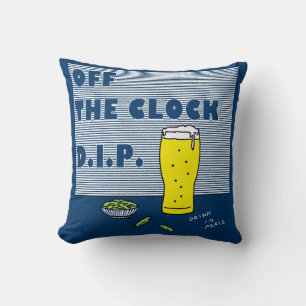 Coussin Hors de l'horloge D.I.P. (Boire en paix)
