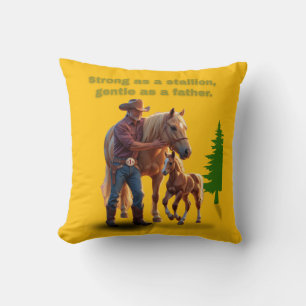 Coussin Horse Dad Pride - Fête des pères Édition équestre