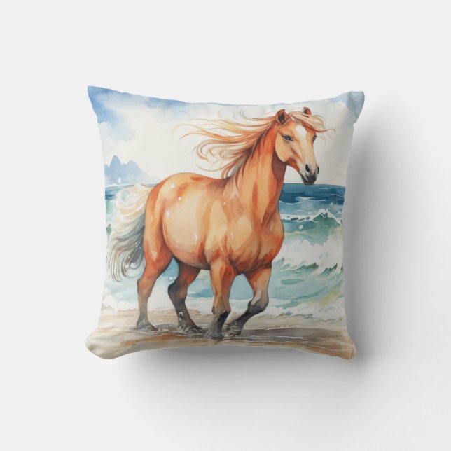 Coussin Horse on Beach (Recto)