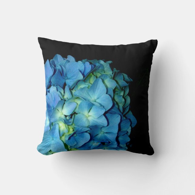 Coussin Hortensia Bleu (Recto)
