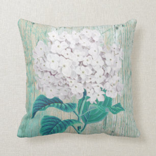 Coussin Hortensia turquoise