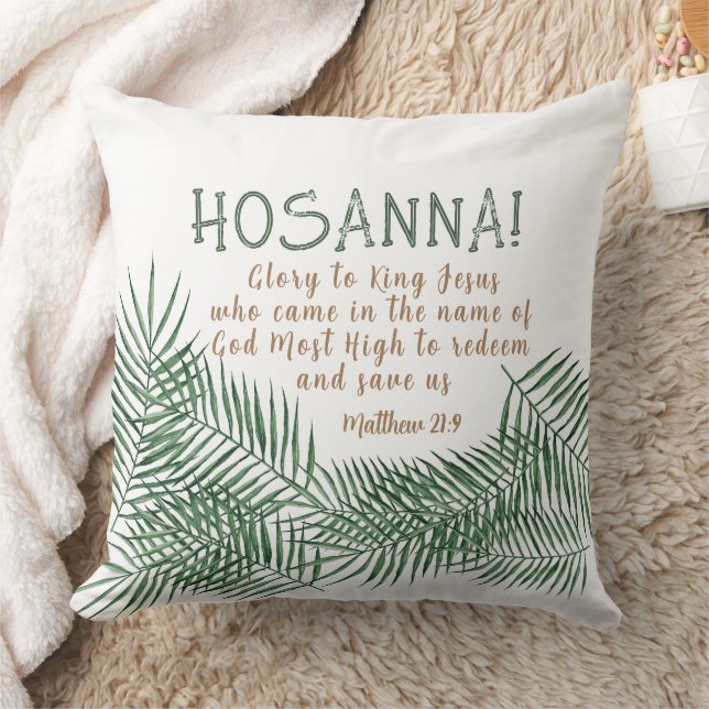 Coussin HOSANNA Palm dimanche Carré (Couverture)