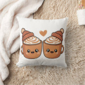 Coussin Hot Cocoa Couple Pillow – Cute Cozy Winter Décor (Couverture)