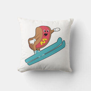 Coussin Hotdog comme sauteur de ski avec Ski.PNG