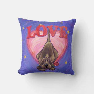 Coussin Hound Dog Valentine's Day