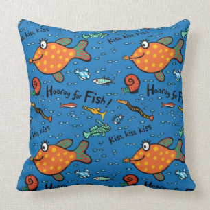 Coussin Hourra pour le motif de poissons