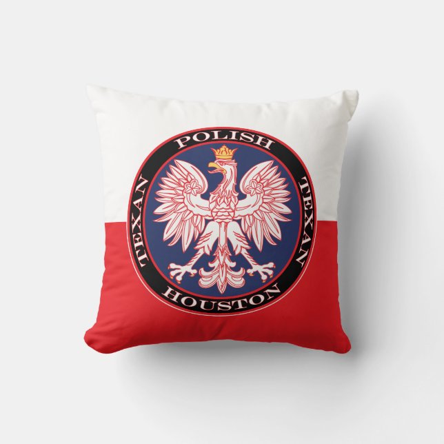 Coussin Houston Round Polonais Texan (Recto)