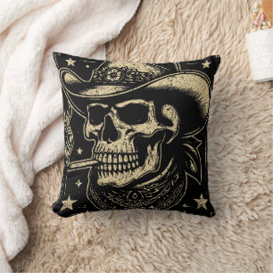 Coussin Howdy Putos Funny Skull Retro Vintage