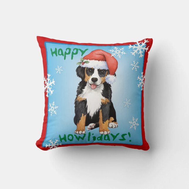 Coussin Howliday heureux Berner (Recto)