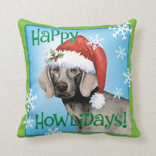 Coussin Howlidays heureux Weimaraner