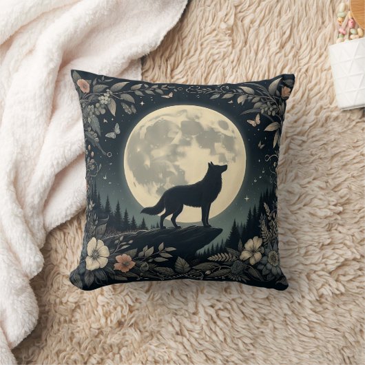 Coussin Howling Wolf Foliage (Couverture)