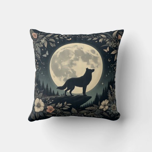 Coussin Howling Wolf Foliage (Verso)