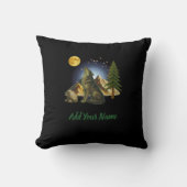 Coussin Howling Wolf Throw Pillow (Recto)