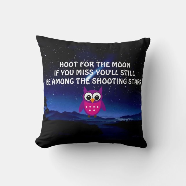 Coussin HUÉE pour le carreau de hibou de lune (Recto)