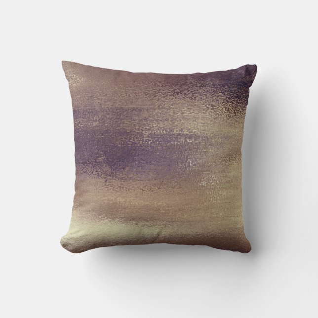 Coussin Huile de bronze violet métallique de luxe tendance (Recto)