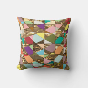 Coussin Huile d'or couleur Abstraite