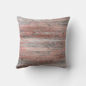 Coussin Huile d'or rose et Monogramme de bois rustique & I (Verso)