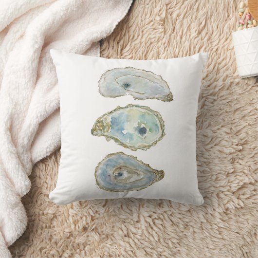 Coussin Huîtres d'aquarelle côtière - Conception verticale (Couverture)