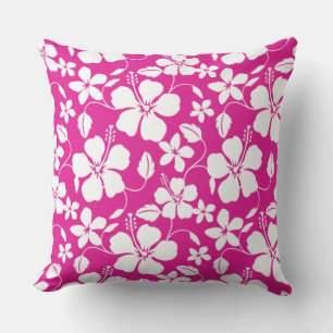 COUSSIN HULA HAWAIEN (HIBISCUS) ROSE CHAUD