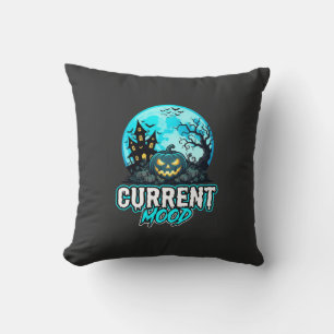Coussin Humeur actuelle d'Halloween Citrouille ensorcelée