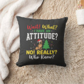 Coussin Humeur de chien de Noël Humour (Couverture)