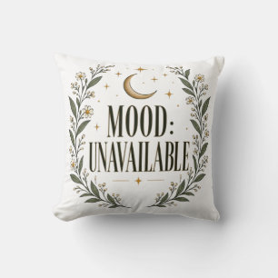 Coussin Humeur indisponible Croissant de lune botanique cé
