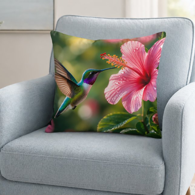 Coussin Hummingbird in Bloom (Créateur téléchargé)