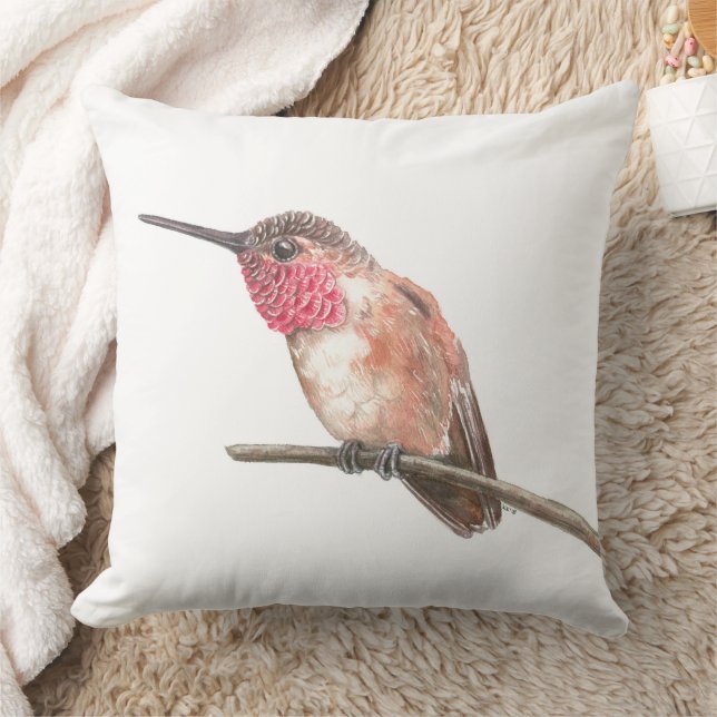 Coussin Hummingbird watercolor (Couverture)