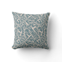 Hummingbirds feuillage bleu lunaire vintage