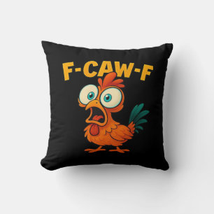 Coussin Humour Corbeau drôle F-Caw-F Gothique