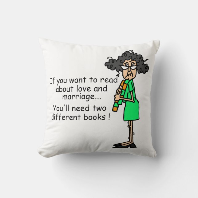 Coussin Humour d'amour et de mariage (Recto)