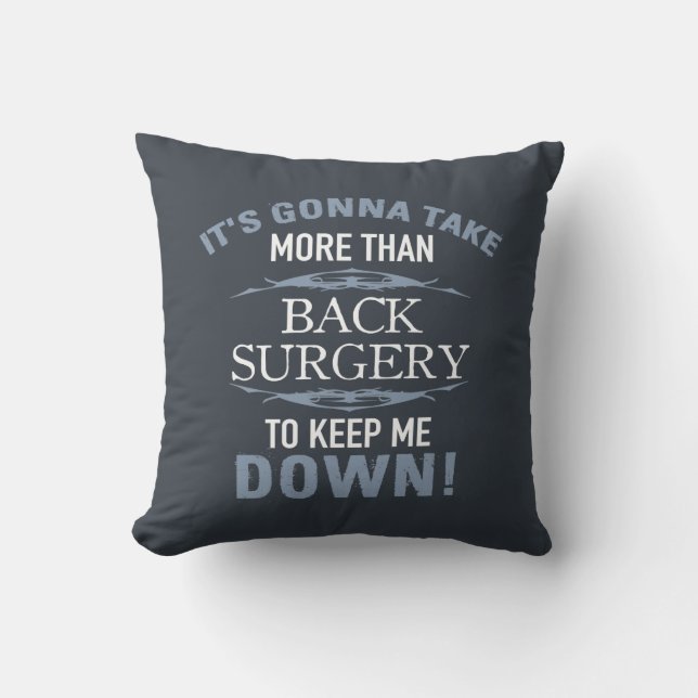 Coussin Humour de chirurgie de retour (Recto)